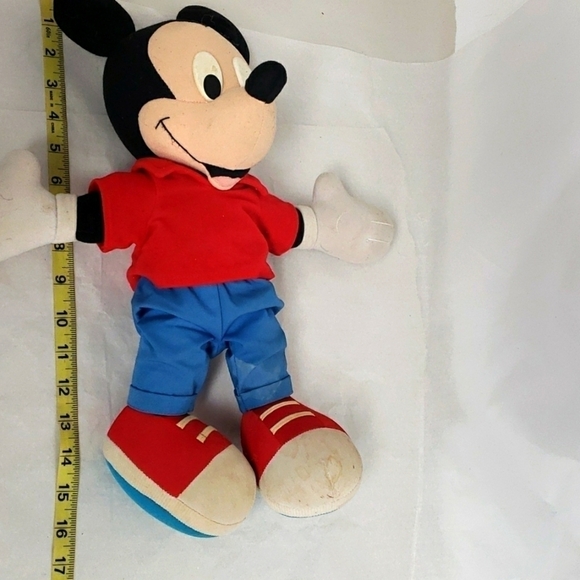 VINTAGE 90s Talking Mickey Mouse Plush Toy Disney Mattel "you tickled my belly" - Picture 15 of 15